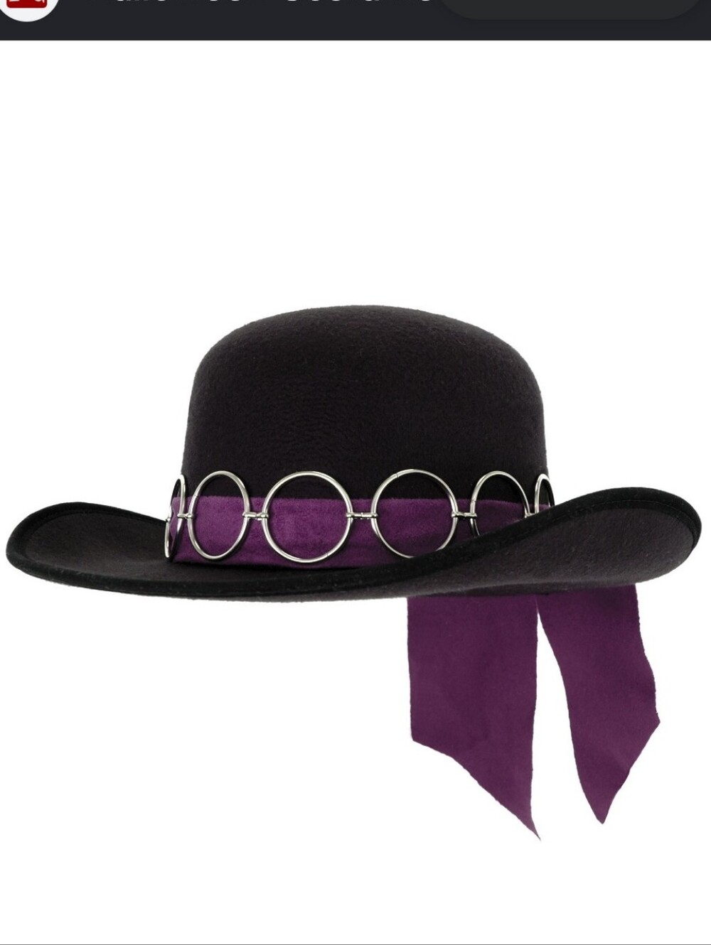 Authentic Hendrix  Faux Suede Purple Felt Hat